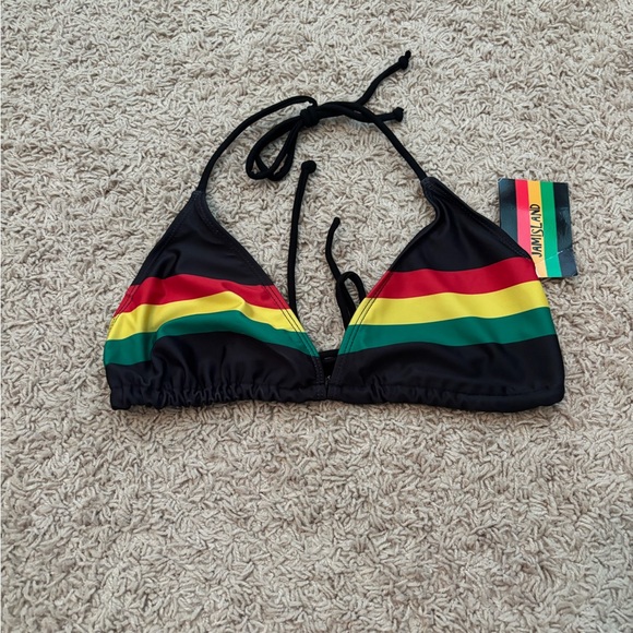 Jamaican Flag triangle bikini top - Picture 1 of 4